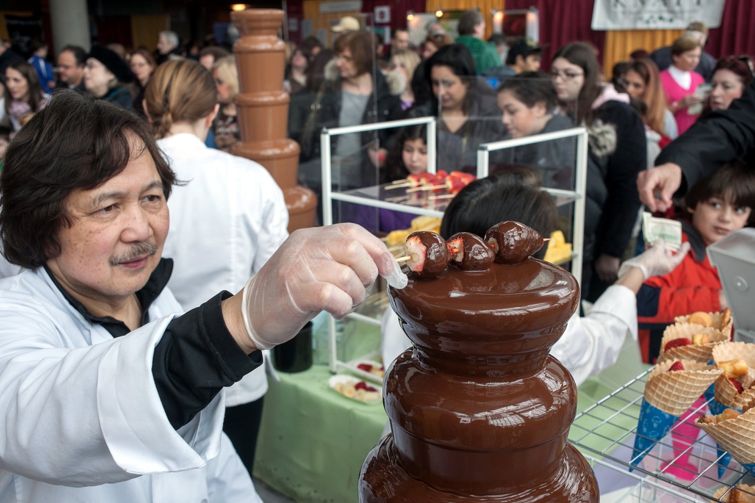 Surrounded by confections, a sweet time awaits at the chocolate expo